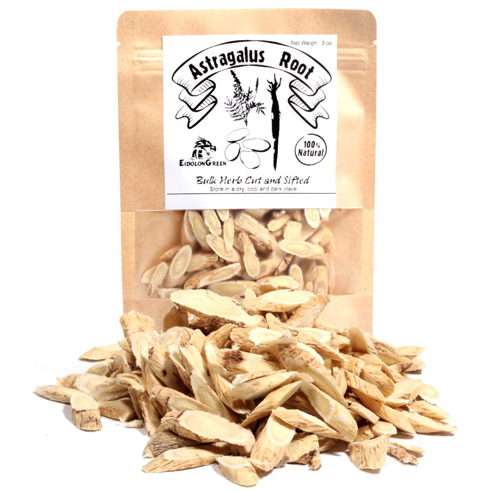 Racine d'Astragalus (Milkvetch/Huangqi/./././.) Racine d'Astragalus coupée crue en vrac séchée 3Oz (88g)