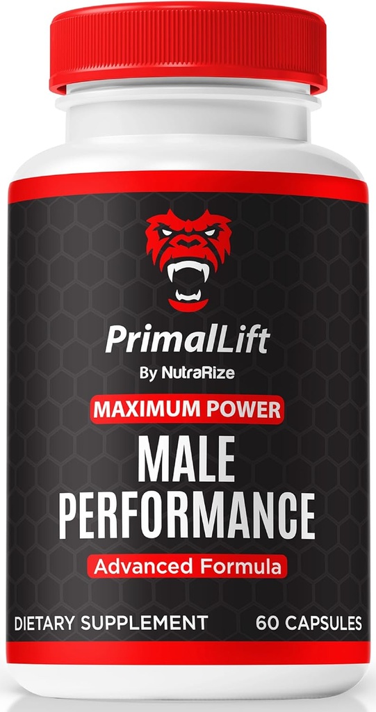NutraRize PrimalLift pillen, Official Primal Lift voor mannen, PrimalLift mannelijke prestaties, Alle natuurlijke formule ter ondersteuning van prestaties en algehele lichaamswelzijn, PrimalLift ME beoordeling (60 capsules)