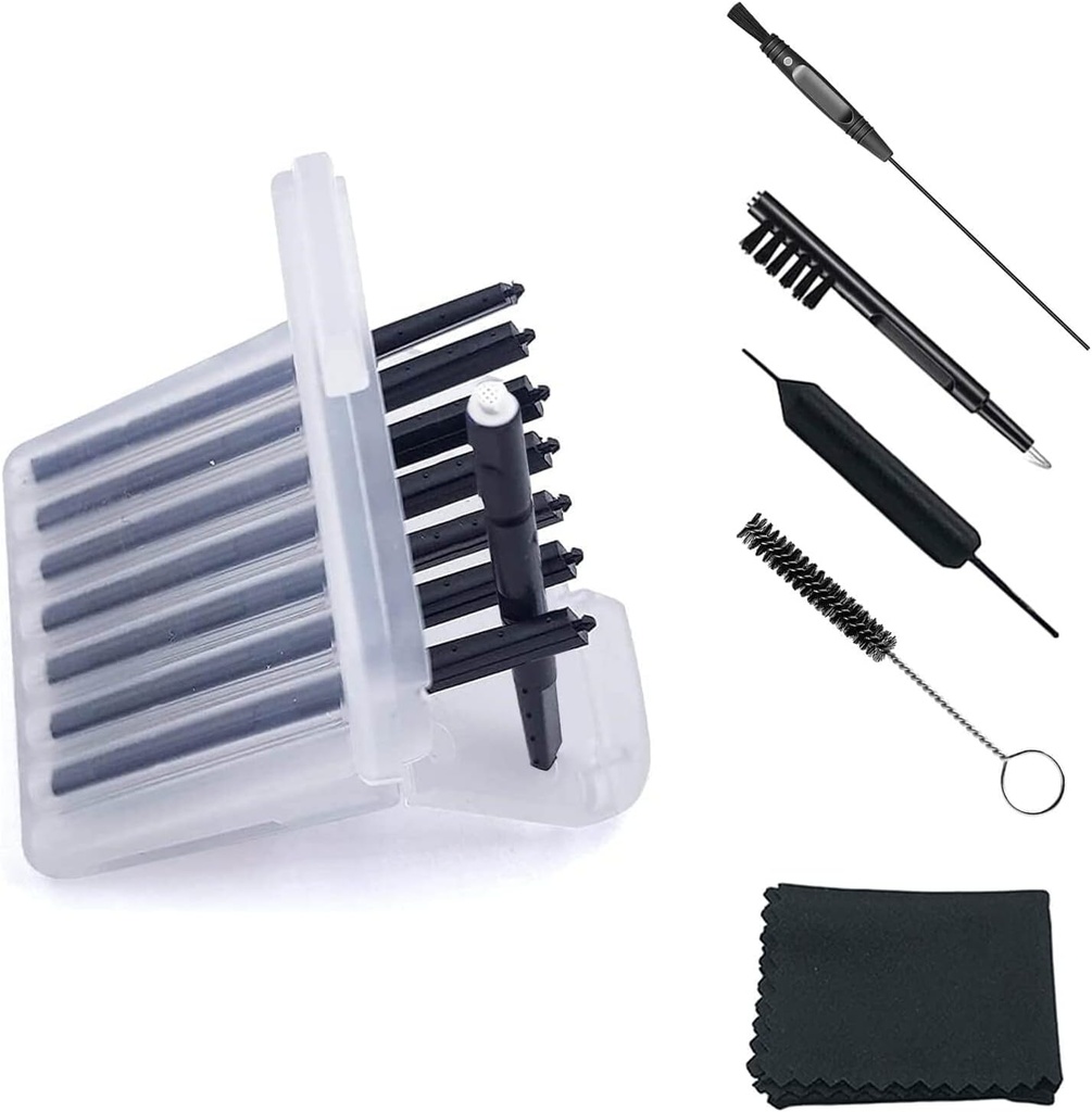 (4 Packs) Hoorhulp Wax Guard Filters (32 Units) Vervanging Wax Cerumen Stop Wax Traps voor Phonak, Widex, Unitron en Resound - 5 stuks Hoorhulp Reiniging Kit Accessoires met Carry Case
