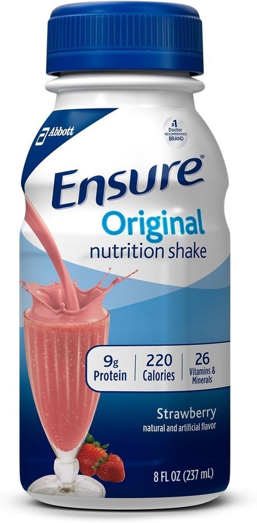 Zorg voor originele voeding Shake, aardbei, 8 Ounces, 6 Tellen