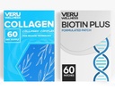 Veru Wellness Hair Skin Nail Duo Lifestyle Patches - Biotin Collageen - Zelfklevende tijd Release Topische Patch, 8-10 uur (60 dagen levering)