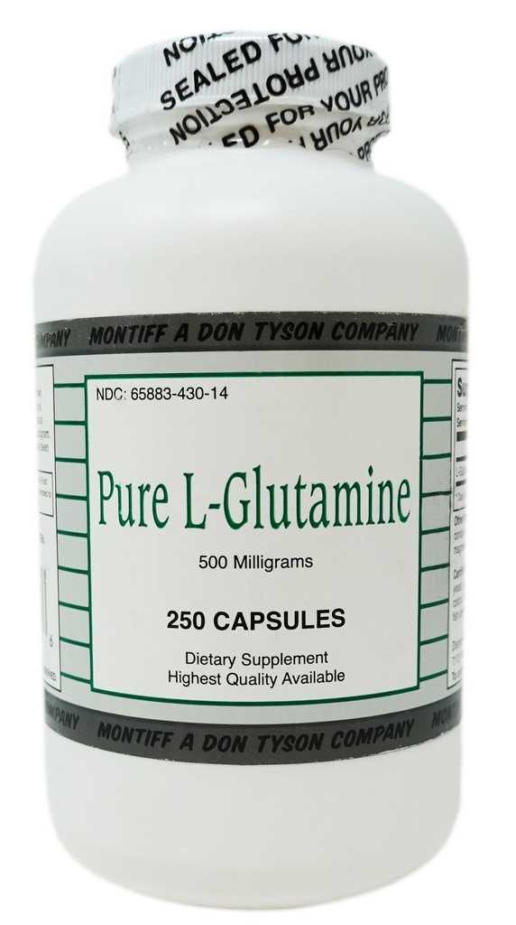 Pure L Glutamine 500 mg 250 capsules