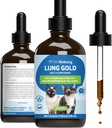 Pet Wellbeing Lung Gold for Cats - Long Immune Support, Lower Respiratory Health, Open Airways, Normal Breathing, Reishi, Coptis - Veterinair-geformuleerd kruidensupplement - 4 oz (118 ml)