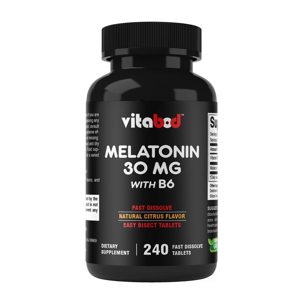 Melatonine 30 mg met vitamine B6 