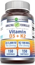 Verbazingwekkende formules Vitamine D3 5000 IE met vitamine K2 100 Mcg 