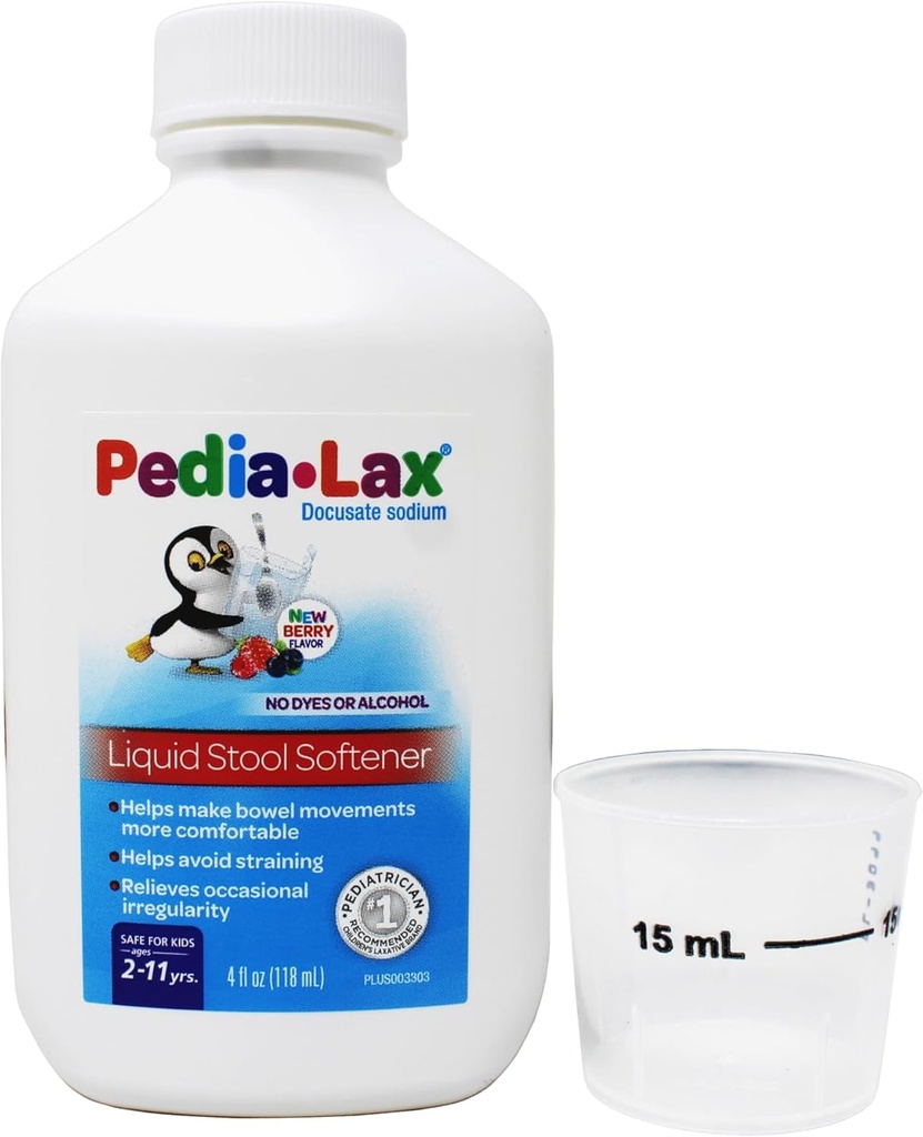 Fleet Pedia Lax Adoucisseur de tabouret liquide, punch aux fruits, 4 oz