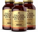 Solgar Calcium Magnesium citraat, 250 tabletten (verpakking 3) - Ondersteunt gezonde botten en tanden - Ondersteuning van skeletspierstelsel en zenuwstelsel - Zeer absorbeerbaar - Niet-GMO en Veganistisch - 150 totale porties