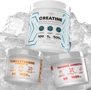 Fadogia Agrestis+ Performance Creatine Monohydraat Powder Supplement + Turkesteron & Tongkat Ali Glutenvrij, niet-GMO, Veganistisch (60 capsules)