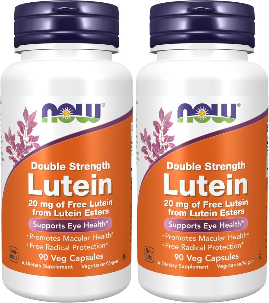 NU Supplementen, Lutein 20 mg met 20 mg vrije luteïne uit luteïneesters, 90 Veg capsules (verpakking van 2)