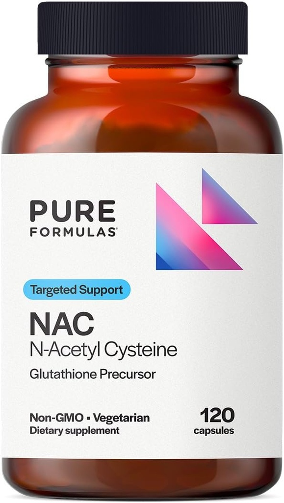 PureFormulas N-acétyl-L-Cysteine - Capsules de supplément NAC 900mg NAC, Précurseur de glutathion antioxydant - Récupération de désintoxication + entraînement, et support immunitaire - Supplément non-OGM + végétarien -120 Capsules