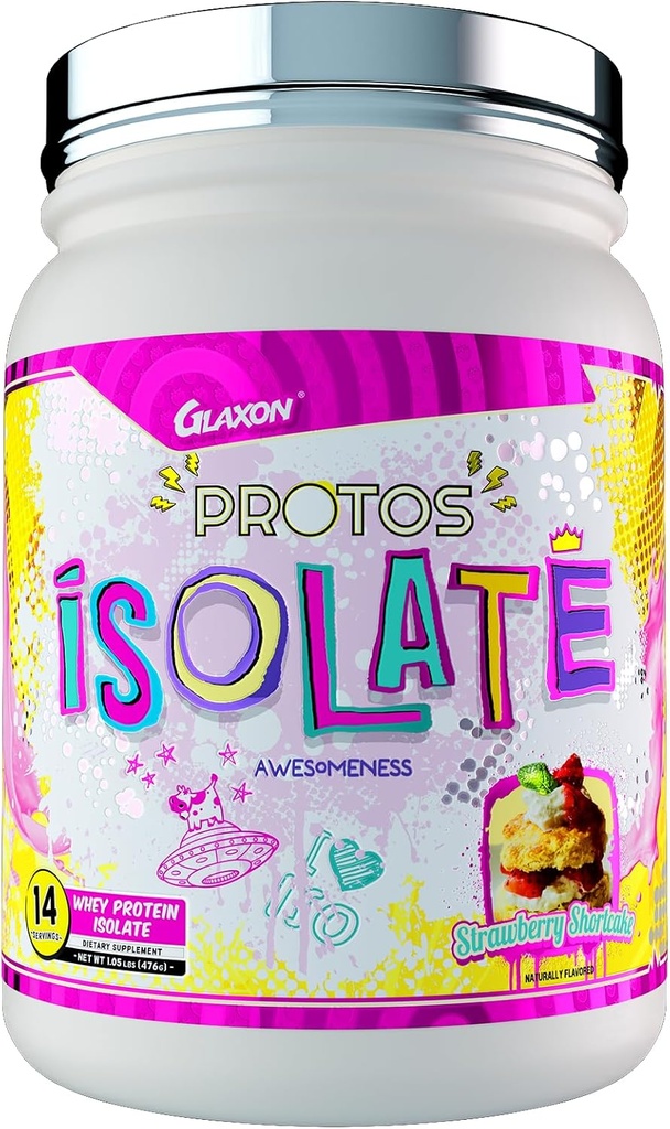 Glaxon Protos Iso - Wei Protein Isolaat voor spierherstel - Aardbei Shortcake