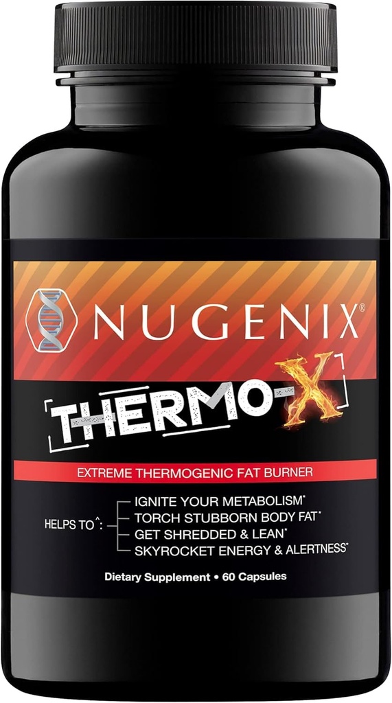 Nugenix Thermo-X: Thermogenic Fat Burner Supplement voor mannen, Extreme Metabole Accelerator, 60 Tellen