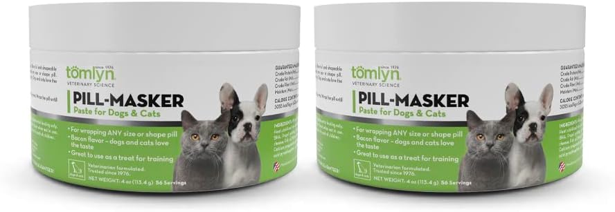 TOMLYN Pill-Masker Original Bacon-gearomatiseerde pasta voor honden & katten, 4oz, Pack van 2