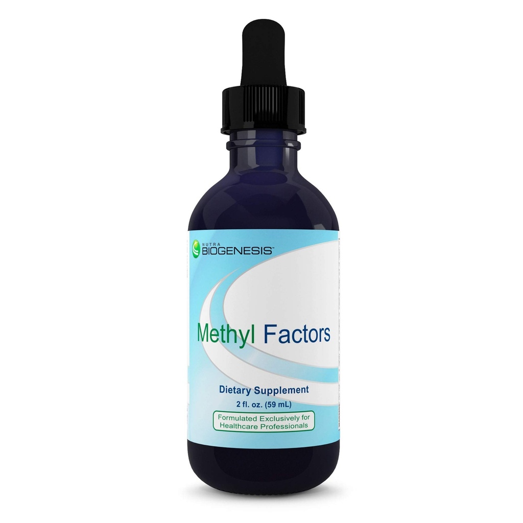 Nutra Biogenese Methylfactoren - Vitamine B12 Drops, Methylfolaat Drops, Sublingual Liquid for Women & Men, B Complex with Folic Acid for Kids & Adults, Energy Supplement, Sugar Free - 2 Fl Oz