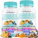 10-in-1 Immuun Ondersteuning met Vlierbessen, D3, Selenium, Quercetin, Zink, Vitamine C, Ginger, Turmeric Curcumin, B6, Echinacea 