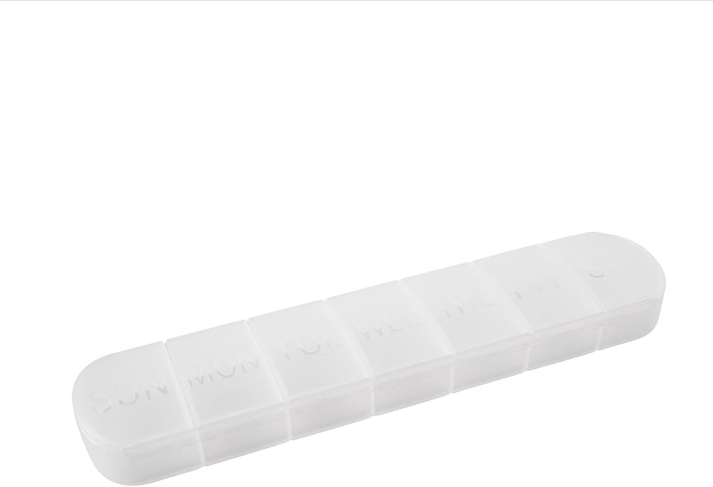 Wekelijkse pil Organisator, Grote 7 dagen Vitamine Case Herinnering, Matte White, Dagelijkse Medicine Box, AM Capsules Dispenser Container voor Medicatie, Voedingssupplementen, Visolie, Tabletten, Gla