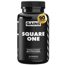 Gains en vrac Square 1 Multivitamine et supplément minéral pour les femmes et les hommes, vitamines, enzymes digestives et minéraux organiques pour la santé musculaire, performance et soutien immunitaire, 60 Capsules