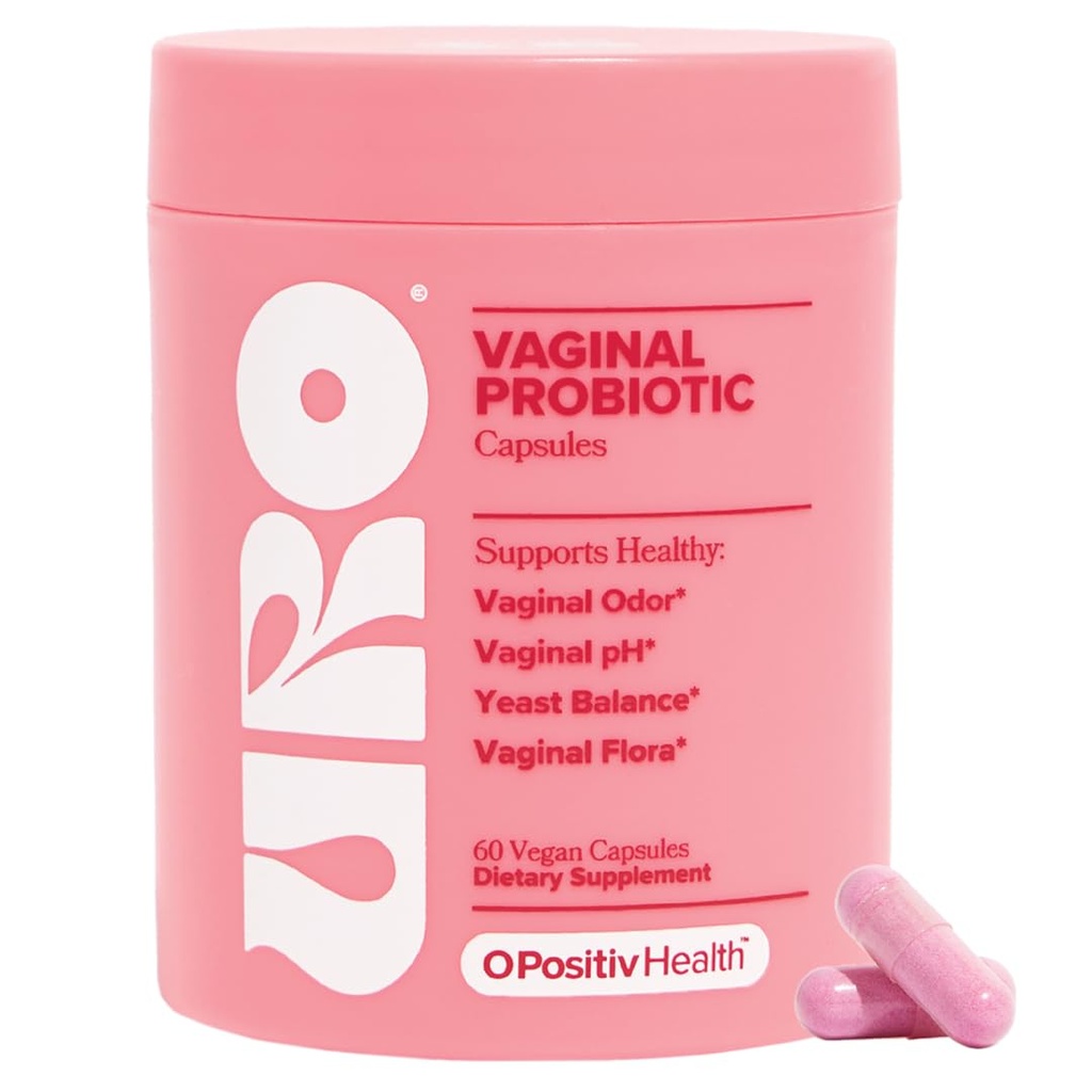 O Positiv URO probiotiques vaginaux pour les femmes pH Équilibre avec les prébiotiques et lactobacillus mélange probiotique - supplément de santé vaginale - Promouvoir l'odore vaginale saine et la flore vaginale, 60 comtes (paquet de 1)