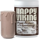 Gelukkige Viking koekjes en crème plantaardige eiwit poeder, gemaakt door Venus Williams, 20G eiwit, lage Carb, Keto, Vegan, Glutenvrije, Non-GMO, Superfoods, Complete Maaltijd Vervanging, 1 Canister