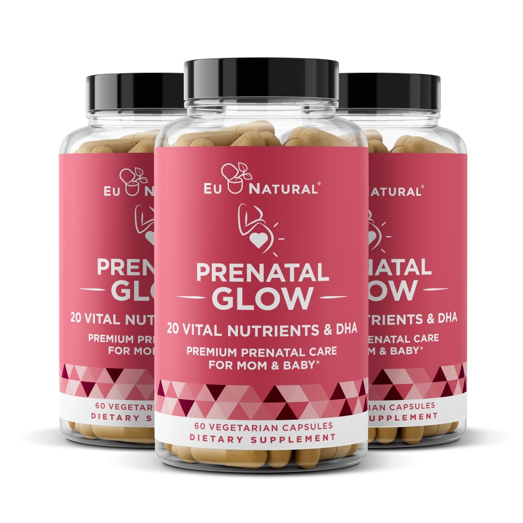Glow prenatale vitamines voor vrouwen 3-pack bundel 