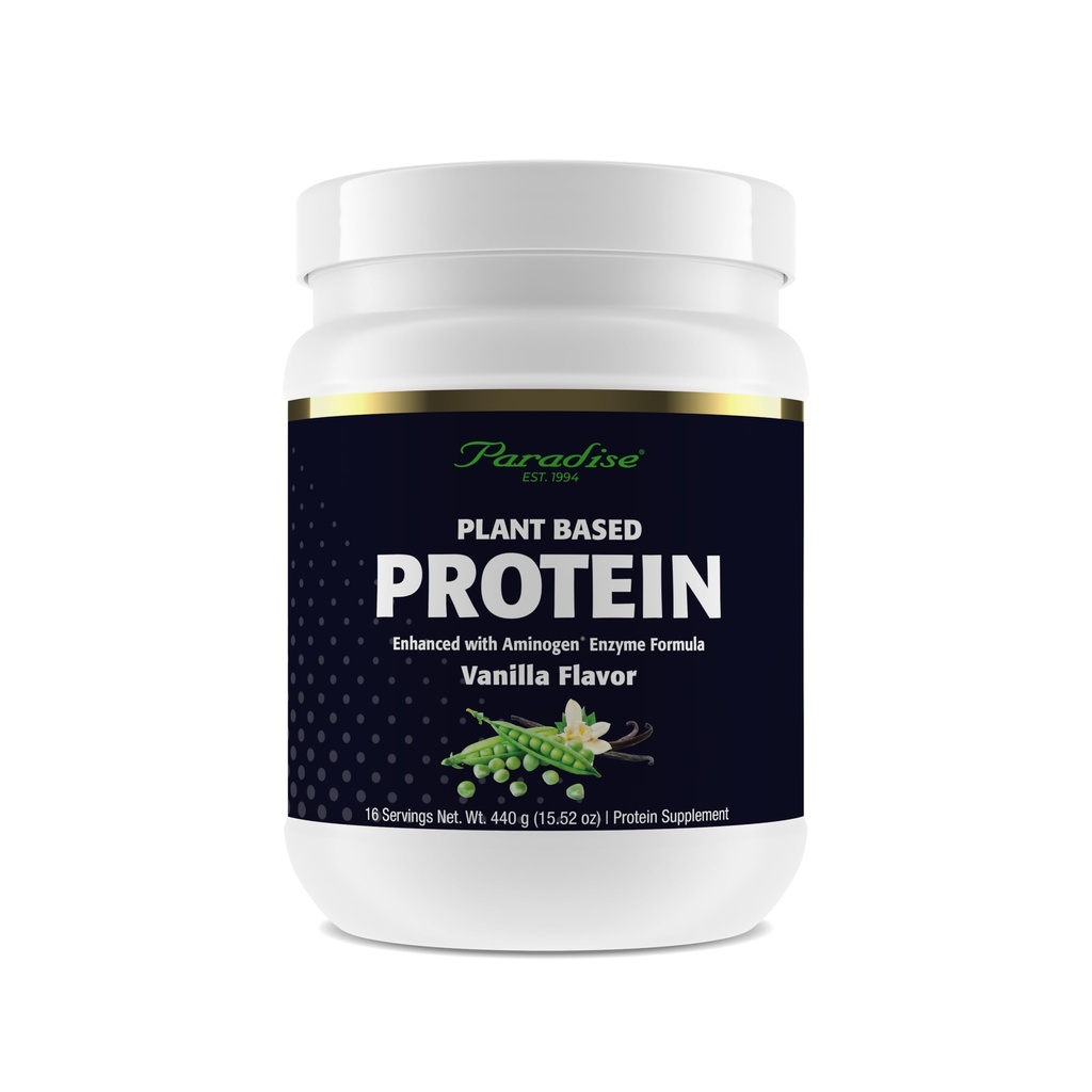 Paradijs Kruiden Gecertificeerd Biologische Pea Proteïne Poeder, Vanille Smaak, Veganistisch, Glutenvrij, Non-GMO, Keto, Paleo, 15 Servers, 15.87 oz