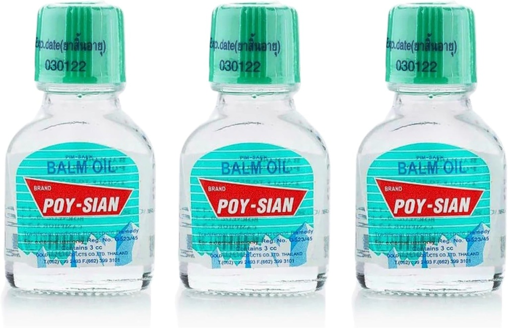 POY-SIAN Thaise PIM-Saen Balsemolie 3ml (verpakking van 3)