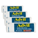 Advil pijnstiller en koortsreducer, pijnrelief Medicine met Ibuprofen 200 mg voor hoofdpijn, rugpijn, menstruele pijn en gewrichtspijn Relief - 10 gecoate tabletten (verpakking van 4)