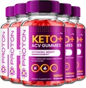 VIVE MD Proton Keto ACV Gummies Advanced Weight Management, Proteïne Keto ACV Gummies, Proton Keto Plus Gummies met Apple Cider Vinegar Supplement 1000mg, Proton Keto+ACV Gummies Reviews (5 Pack)
