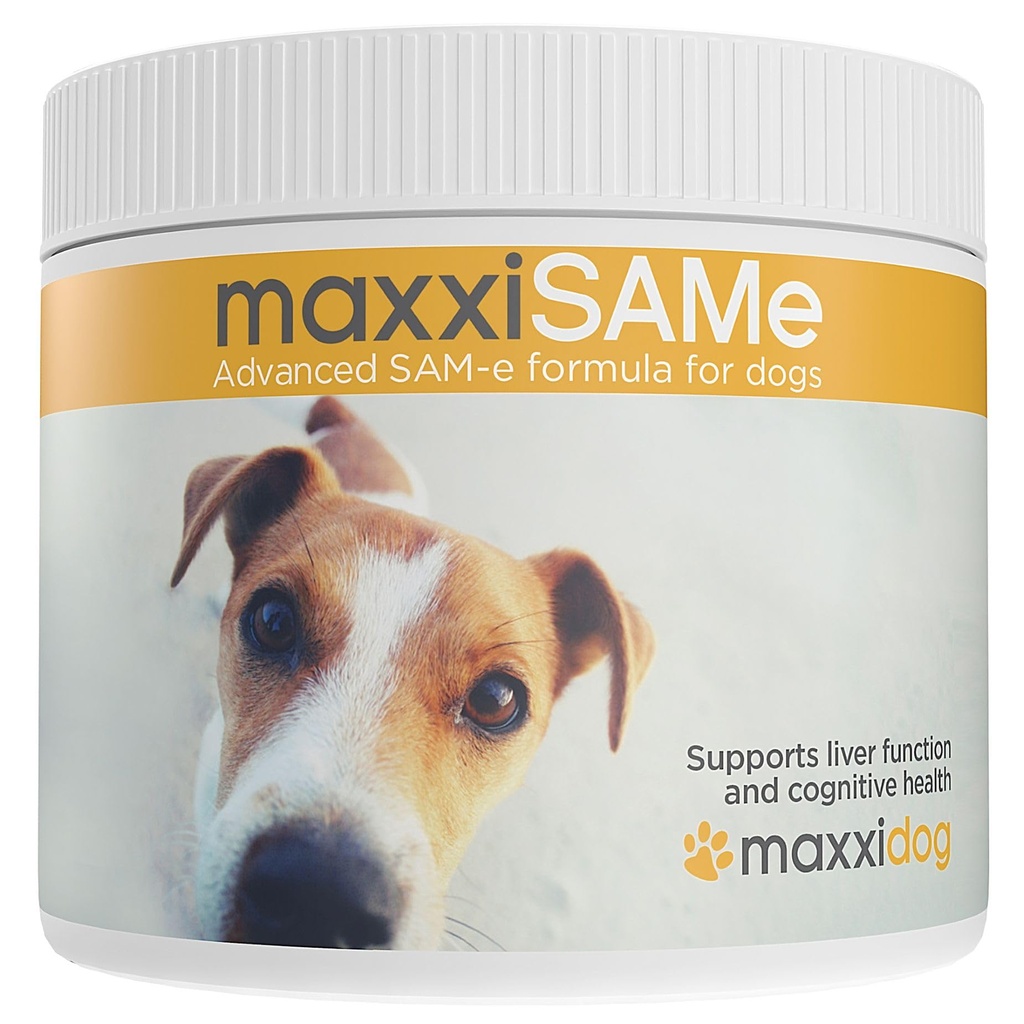 maxxipaws maxxiSAMe Advanced SAM-e Powder Supplement - Support foie, cognitif et joint pour chiens, 5.3oz