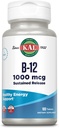 KAL Vitamine B12 1000mcg, Sustained Release Supplement voor gezonde energie, stofwisseling, hartgezondheid, zenuw- en rodebloedcelondersteuning, Lang aanhoudende Formule, Vegan, 100 Servings, 100 Tablets