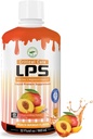 Voedingsdesigns LPS Liquid Collageen & Wei Protein Supplement, Sugar-Free, Non-GMO Drink, bevordert gezonde huid en haar voor mannen en vrouwen. (Kritical Care) Peach Mango