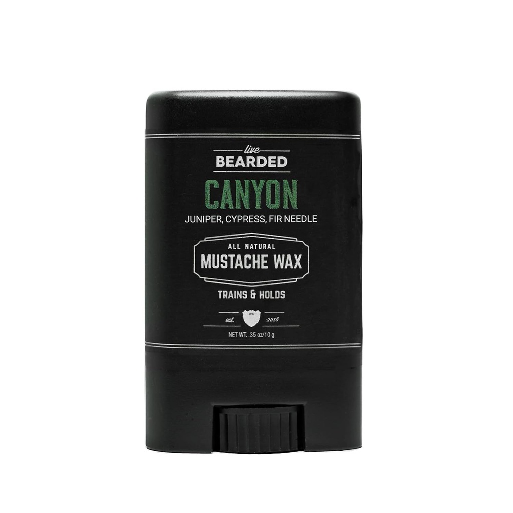 Live Bearded Snor Wax Stick, 0.35 oz - Made in the USA with All-Natural Ingredients - Medium Hold Stache and Baard Styling for Men 