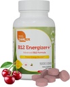 Zahler Energizer+ Vitamine B12-5000 mcg Vitamine B12 - Natuurlijke Cherry Flavor Oplosbare Lozen - Kosher Glutenvrij Non-GMO B12 Vitaminen 5000 mcg, Energie Boost, Made in USA (120 Tel.)
