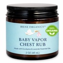 Irene Organics Biologische Baby Vapor Chest Rub Clean Vapo Rub Made with Non Toxic Ingredients like Eucalyptus Essential Oils, Safe for All Ages, Pasgeborenen en Zuigelingen, Zieke Kids Essentials
