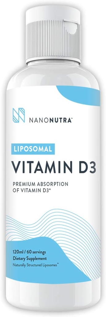 Liposomale vitamine D3 supplement met vitamine K2 van NanoNutra - GGO/sojavrij 