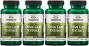 Swanson Olive Leaf Extract Capsules with 20% Oleuropein - (60 capsules, 750 mg Each) 4 Pack