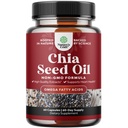 Chia Seed Oil Extract Capsules - Plant Based Omega 3 6 9 Supplement en Dagelijkse Fiber Capsules voor Volwassenen Digestieve en Immune Ondersteuning en Hart Gezondheid - Omega 3 Vetzuren Supplement voor mannen en vrouwen