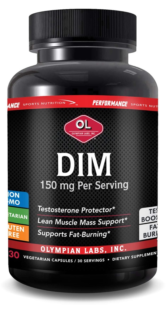 Olympian Labs DIM 150mg - DIM Diindolylmethaan Supplement Capsules ondersteunen Hormone Balance, Clear Skin, PCOS, & Aid in Fitness Regimes - 30 Capsules (30 dagen levering)