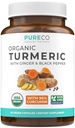 Biologische Kurkuma Gember Black Pepper Supplement - Hoge potentie Biologische Kurkuma Curcumine Capsules met Gember & Black Pepper voor Enhanced Voordelen en Absorptie - Vegan & Non-GMO (1 maand levering)