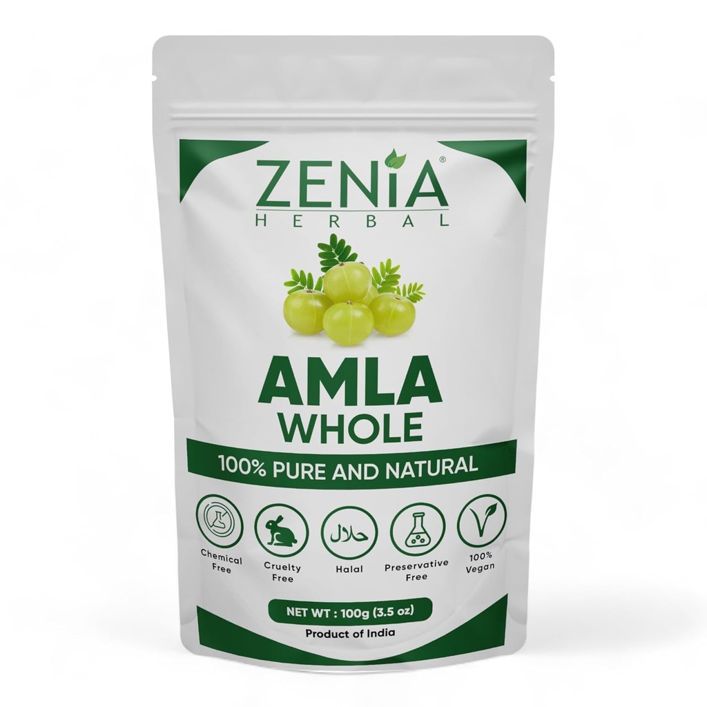 100 gram Zenia Droge hele Amla Gooseberry Ayurvedische Haarbehandeling