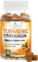 Kurkuma Curcumin supplement Gummies - 95% Curcuminoïden met Kurkuma Gember, Zwarte Pepper voor beste absorptie, Natuur Vegan Joint Ondersteuning, Non-GMO, Glutenvrij, Smakelijke kaneel smaak - 60 Gummies