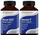 LifeSeasons Anxie-T with Rest-ZZZ - Ondersteunt Mood & Mental Focus - Voel je kalm en ontspannen - Eases spanning & nervositeit - Ashwagandha, Kava Kava, GABA & L-Theanine - 240 Capsules
