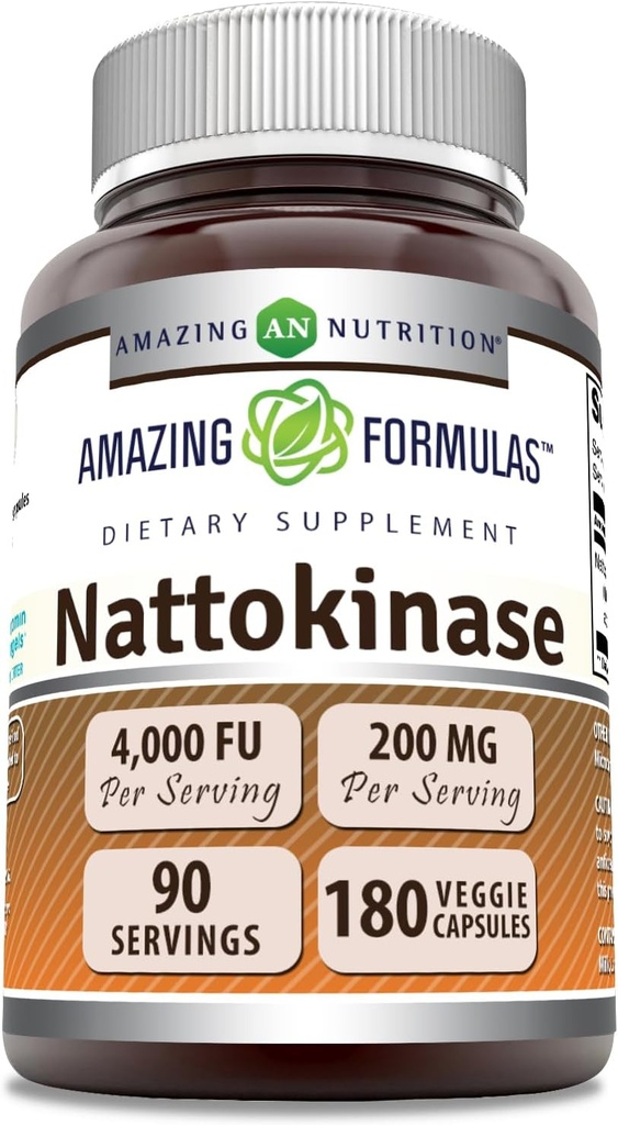 Verbazingwekkende Formules Nattokinase Dieetsupplement 100 mg Veggie Capsules Supplement 