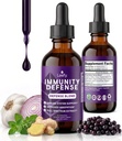 Leefy Organics Immunity Defense Blend - Organic Immune Support Supplement, Fast Absorbing Immunity Supplement, Immunity Boosters for Adults, Immunity Booster, Immunity Boost - 2 Oz
