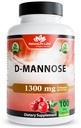 NaturaLife Labs Biologische D-Mannose 1300 mg met Biologische Cranberry Extract 100 mg per Serving 
