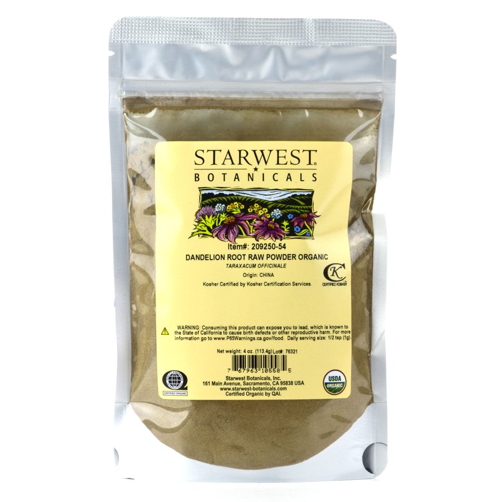 Starwest Botanicals Biologische Paardenbloem Wortelpoeder, 4 Ounces