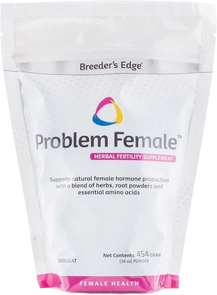 Foedersrand Probleem Vrouwelijk, Hormonale Ondersteuning Supplement voor vrouwelijke honden & katten, Ondersteunt reproductieve balans & zwangerschap onderhoud, 454 gm