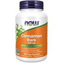 NOW Supplementen, Cinnamon Bark 600 mg, Non-GMO Project Geverifieerd, Gezond Glucose Metabolisme*, 120 Veg Capsules