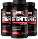FORCE FACTOR Test X180 Ignite, Testosteron Booster & Fat Burner voor mannen, Testosteron Supplement om spier te bouwen, energie te verhogen en vitaliteit en prestaties te verhogen, 60 Tellen (pakket van 3)