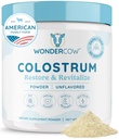WONDERCOW Colostrum supplément poudre pour la santé de Gut, le soutien immunitaire, la récupération musculaire et le bien-être